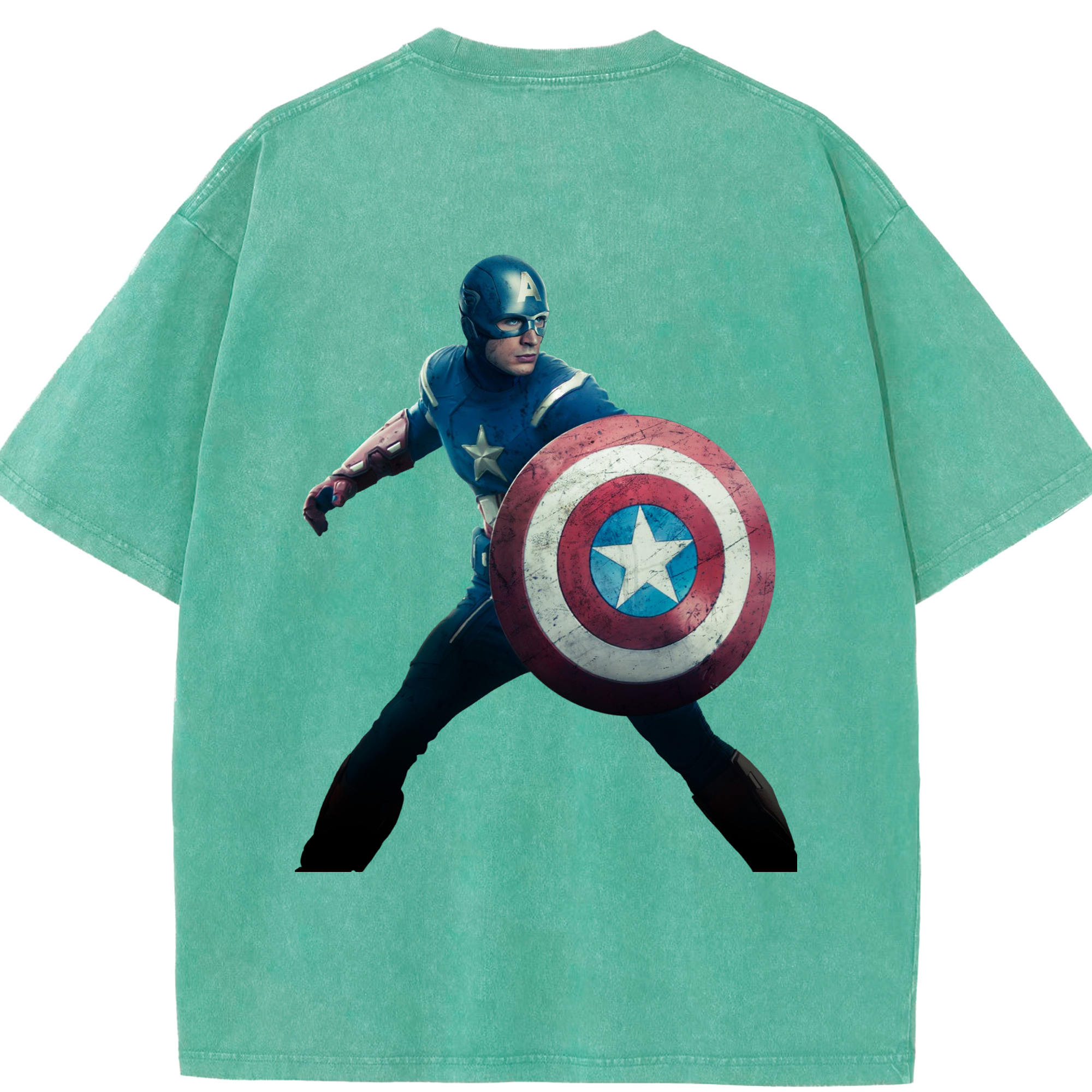 （画像用） アベンジャーズ The Avengers 綿100% ヴィンテージ風 半袖Tシャツ（背面プリント）